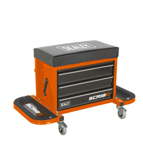 Sealey Mechanic's Utility Seat and Toolbox Orange Sealey Mechanic's Utility Seat and Toolbox Orange