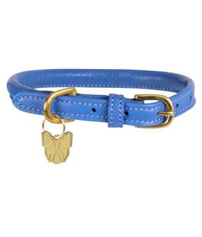 Digby & Fox Rolled Leather Dog Collar Royal