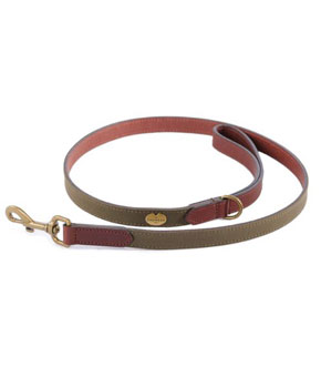 Le Chameau Waxed Cotton Leather Dog Lead Vert Chameau