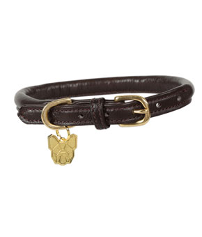 Digby & Fox Rolled Leather Dog Collar - Brown