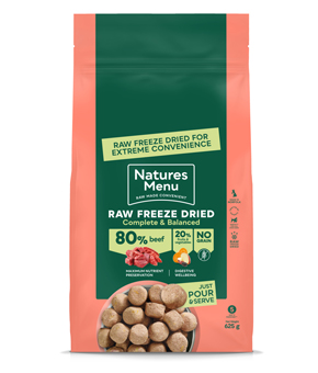 Natures Menu Freeze Dried Nuggets 625g Beef