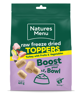 Natures Menu Raw Freeze Dried Toppers Turkey